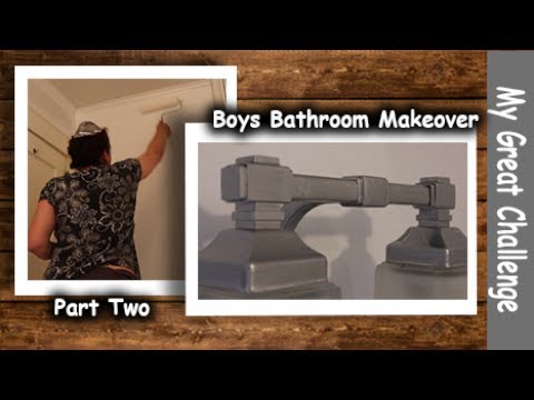 Boys Bathroom Makeover || Part Two ||