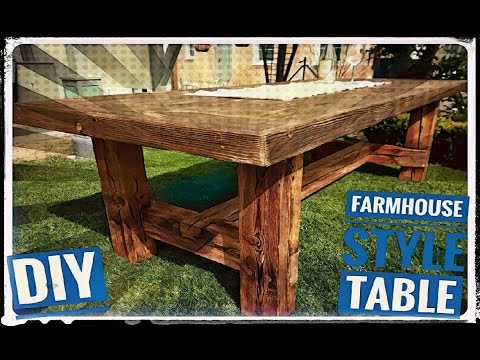 Making a Farmhouse Table with old rustic wood // DIY reclaimed wood project