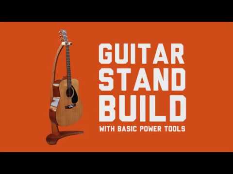 Wooden guitar stand made using basic power tools – Easy DIY woodworking projects