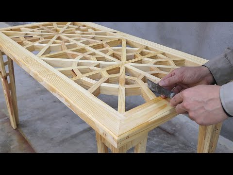 Extremely Ingenious Woodworking Project And Delicate // Table Art And The Arrangement Of Curves