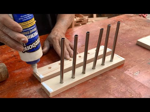 Amazingly Clever Woodworking Design // How To Make A Folding And Easy To Move Ironing Board