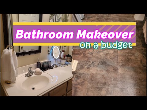 Simple Bathroom Makeover | Vinyl Self Adhesive Floor Tiles | The Best ...