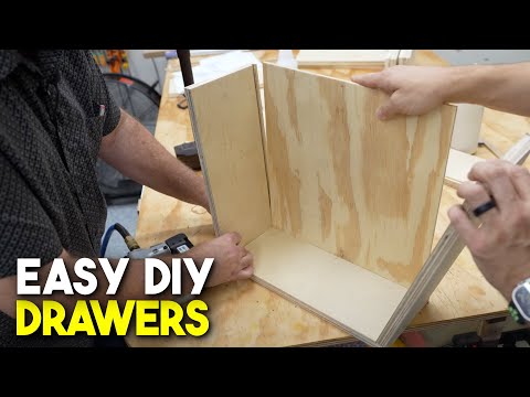 How to Make Easy Plywood Drawers | Beginner Woodworking Project | The ...