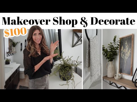 $100 Bathroom Makeover on a Budget / Shop & Decorate With Me and Revamping Your Home