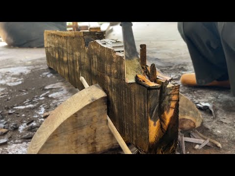 Crafting a Vintage Rocking Chair Using Reclaimed Shipwreck Wood // Have to Removing Each Nail