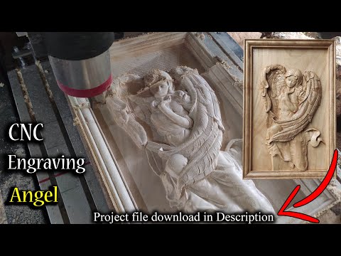 Engraving Angel // Vetric Aspire toturial // CNC Woodworking project