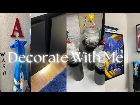 2023 Decorate With Me • Amazon Bathroom Makeover • Clean With Me • Boy’s Sonic Bathroom Ideas
