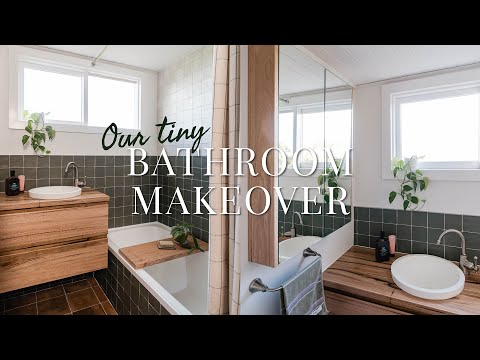 We Renovate Our Tiny Bathroom! DIY Room Makeover in an 80s Timber Cabin