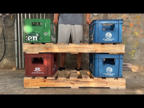 Transforming Old Pallets and Beer Crates into Stunning Furniture: A Creative Woodworking Project