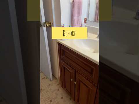 DIY Bathroom Makeover #homeinspo  #diyhomerenovation#onabudget