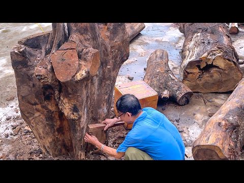 Largest Rustic Monolithic Table From Old Rare Giant Tree Stump/ Extremely Heavy Woodworking Projects