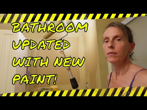 Painting The Bathroom Doesn't Need To Be A Pain! Making it look EASY!Bathroom Updated with New Paint