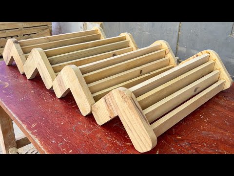 Woodworking Made Easy With Design Idea From Wood Strips // Great Project Giving You A Cool Tea Table