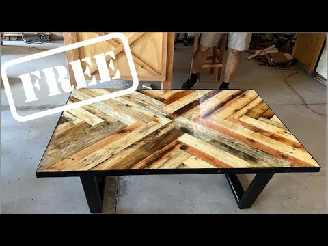 Turning Free Pallets Into A Table (Pallet Wood Project)