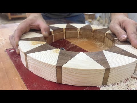 Amazing Woodworking Project // Make A Wooden Wall Clock With Groundbreaking Design And New Style