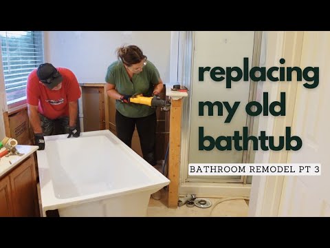 REPLACING MY OLD BATHTUB WITH MY DREAM TUB | Bathroom Remodel pt 3